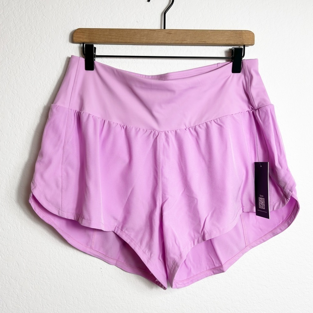 RROSSEYZ ATHLETIC WOMEN PINK STRETCHY HIGH WAISTED SHORTS BRAND NEW SIZE XL